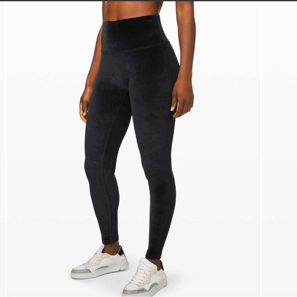 Lululemon Wunder Lounge High-Rise Tight 28" Velvet Black Leggings Size 4